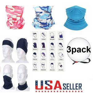 3-PK UNISEX NECK GAITER FOR MULTI-USE FOR OUTDOOR